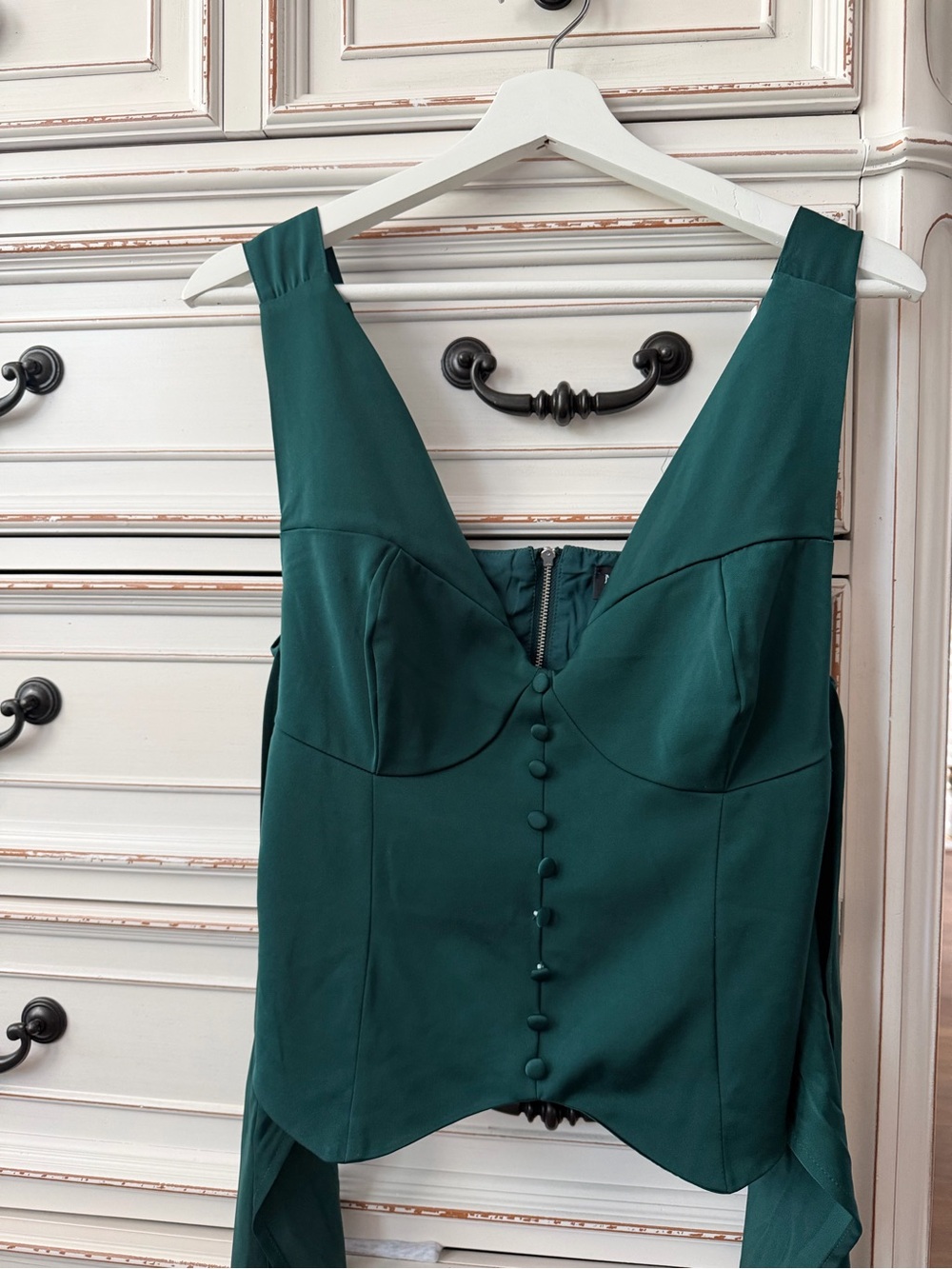 New York & Company Emerald Green Structured Bustier Camisole - Picture 1 of 2